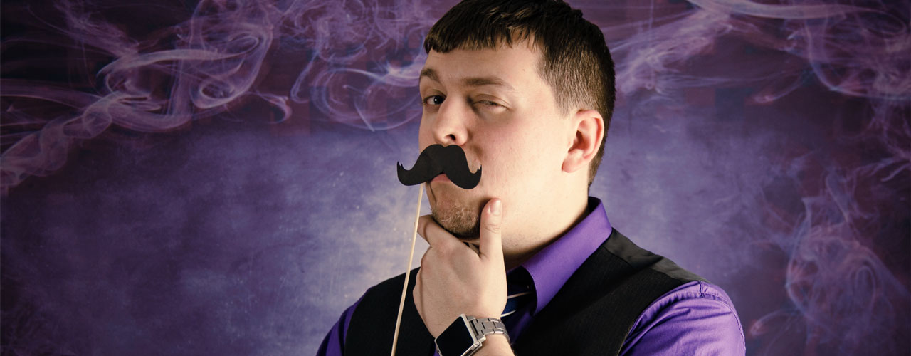 Cliff fake stache